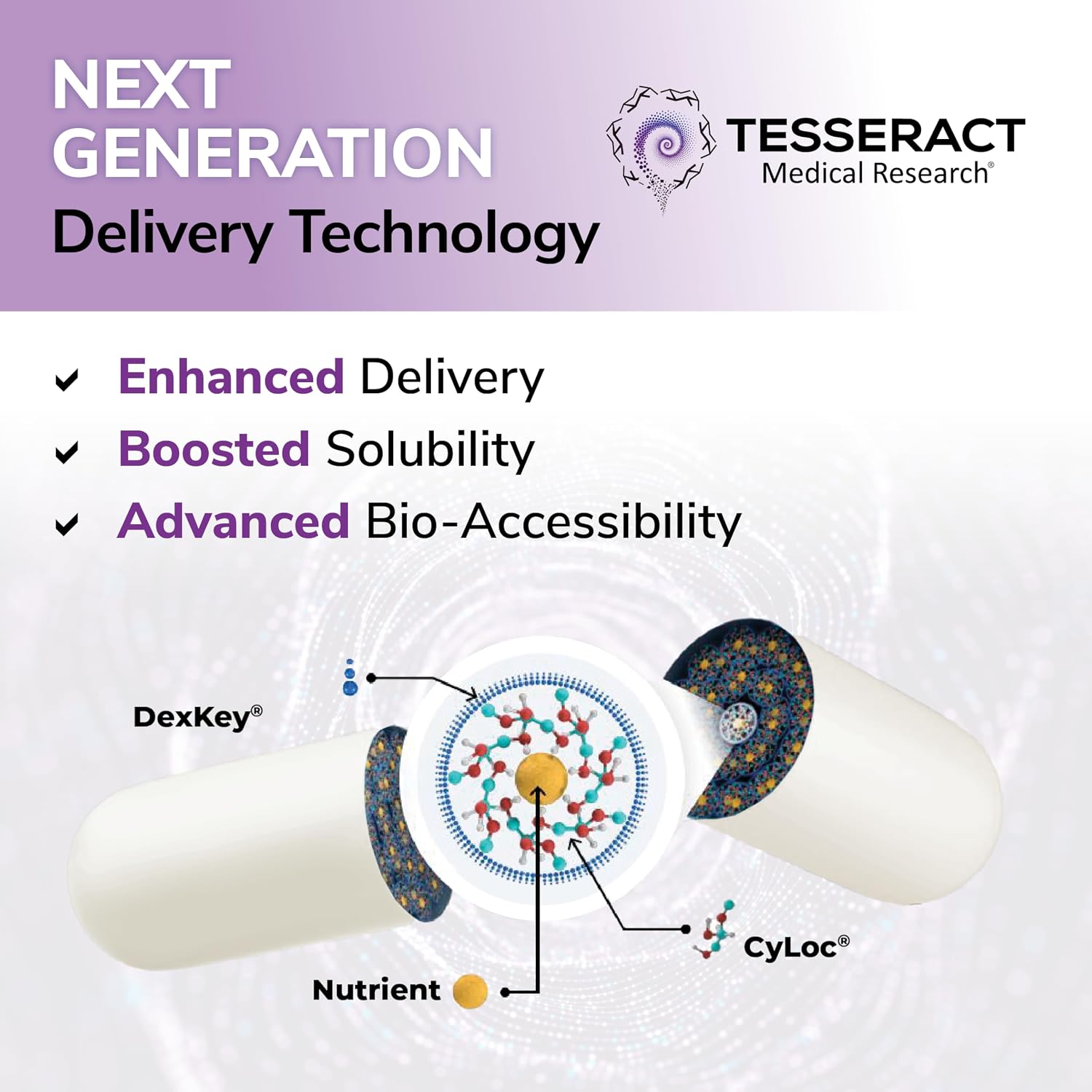 Tesseract Medical Research AnaQuell QR - Suplemento para el Alivio del Estrés y Apoyo al Estado de Ánimo, 45 Cápsulas