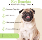 VetPro Advanced Apoyo para Alergias y Picor en Perros - Alivia Alergias Estacionales, Picor en la Piel e Inmunidad - Enriquecido con Aceite de Salmón, Probióticos y Calostro