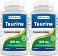 Best Naturals Taurina 1000 mg, 250 Comprimidos (Pack de 2)