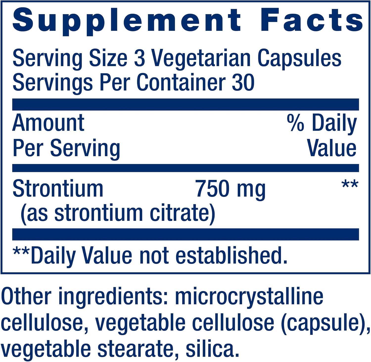 Life Extension Cápsulas de Estroncio, Mineral Traza para el Soporte Óseo Avanzado, Sin Gluten, No GMO, Vegetariano, 90 Cápsulas