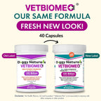 Vetbiome Plus Probióticos de Alta Potencia para Mascotas (160 Cápsulas) - 120 mil millones UFC, Fórmula de 9 Cepas - Probado por Terceros - Fabricado en EE.UU.