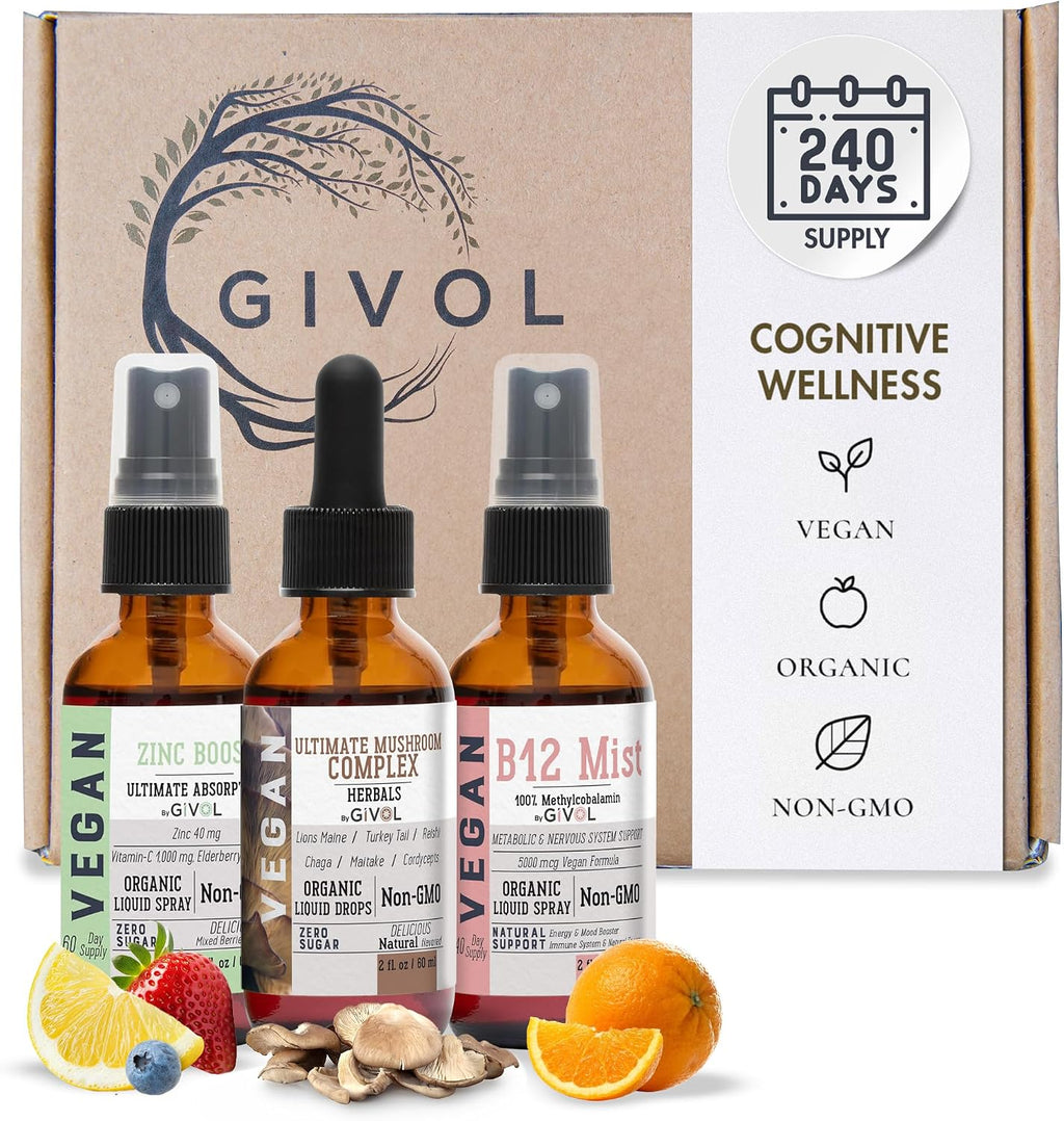 GIVOL Complejo de Vitaminas C, D3, K2 y Zinc Picolinato - Spray Líquido - 180 Días de Suministro