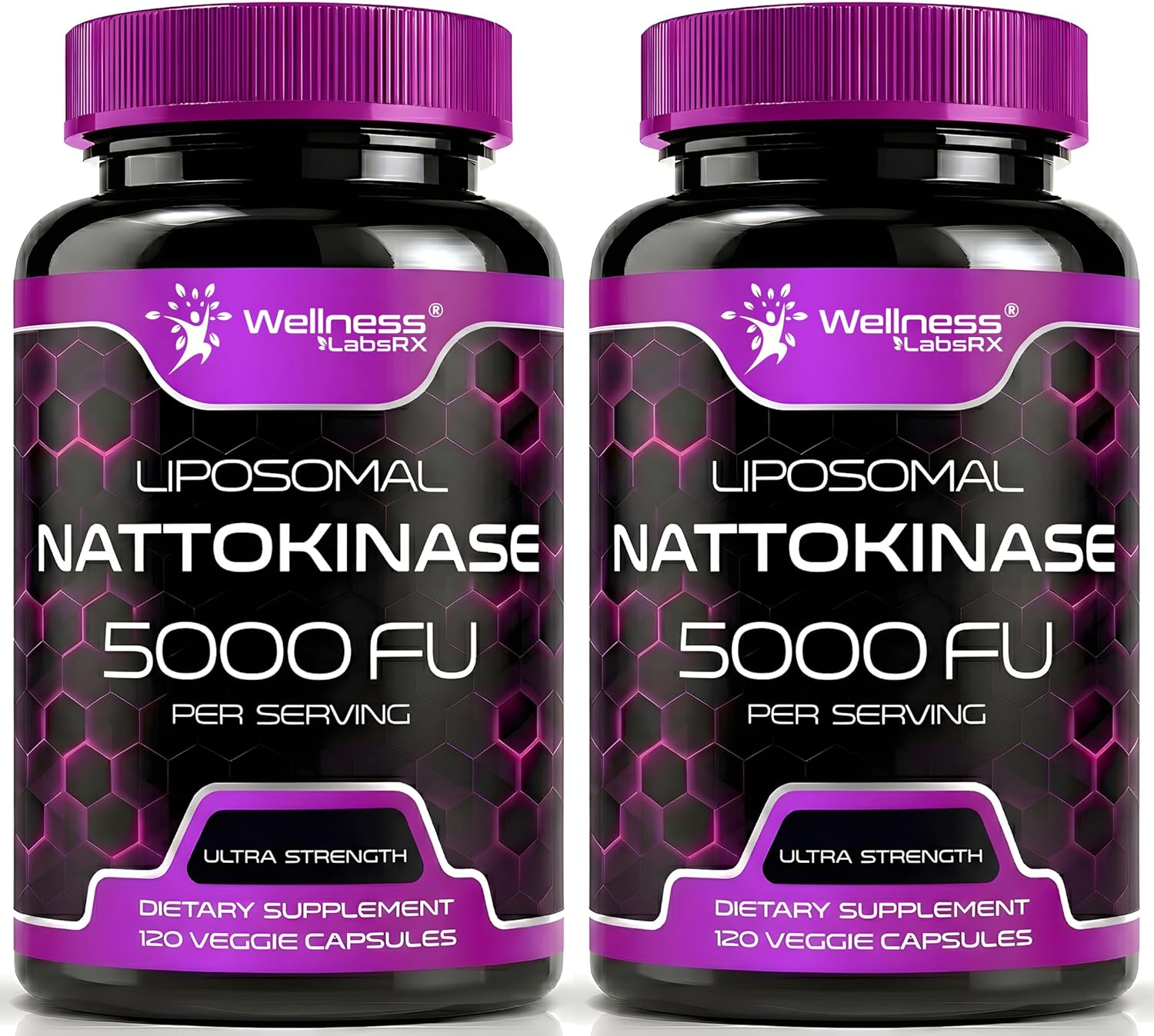 Nattokinase Cápsulas 5000 FU, Enzimas de Natto Japonés, Apoyo Diario, 120 Cápsulas (Pack de 2)