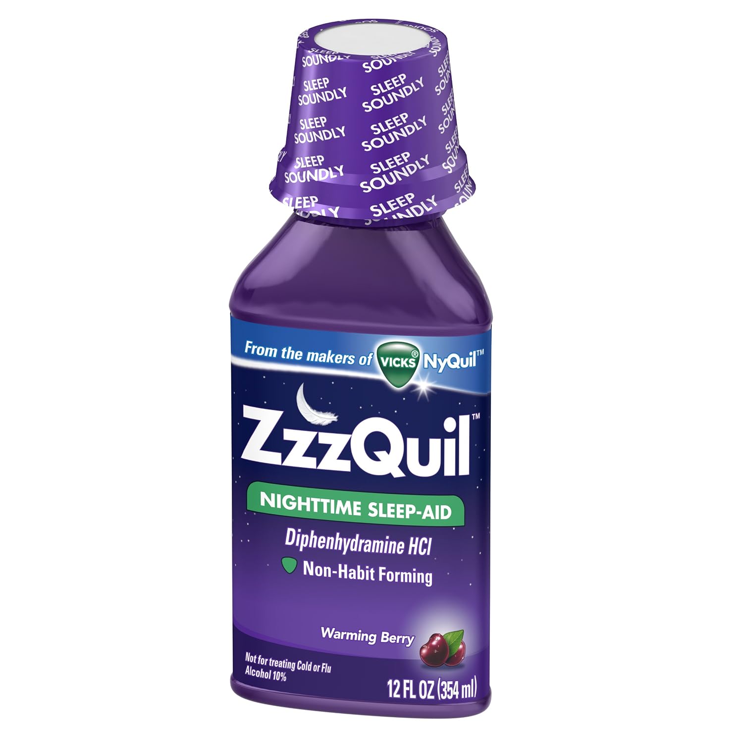 ZzzQuil Líquido para Ayudar a Dormir Sabor Bayas Calientes 355 ml