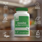 Health Thru Nutrition Inositol Supplement 40:1 Myo-Inositol a D-Chiro-Inositol 2050mg por Porción | 120 Cápsulas | Vegano Certificado | No Transgénico