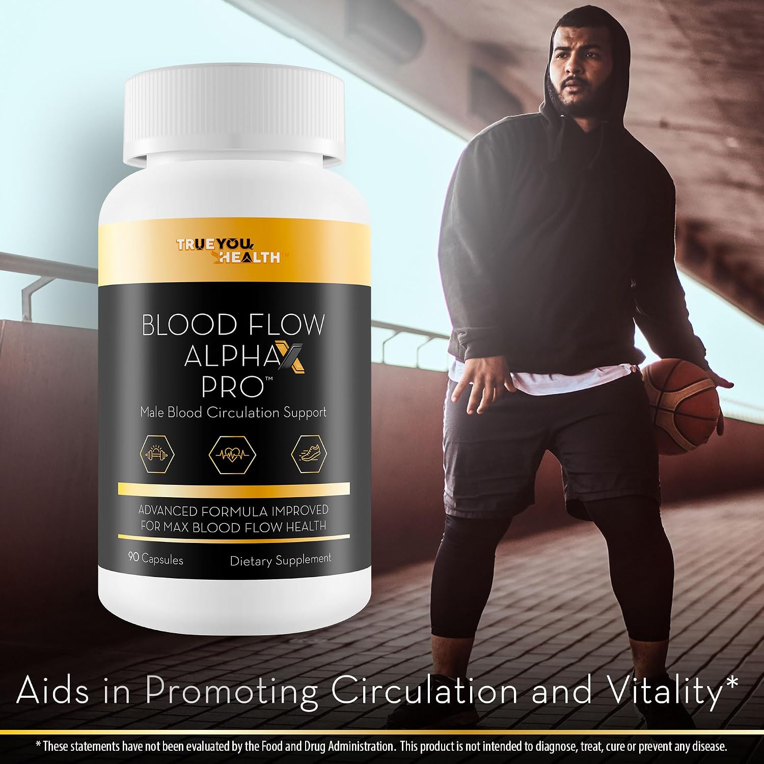Blood Flow Alpha X Pro - Suplemento de Apoyo a la Circulación Sanguínea Masculina