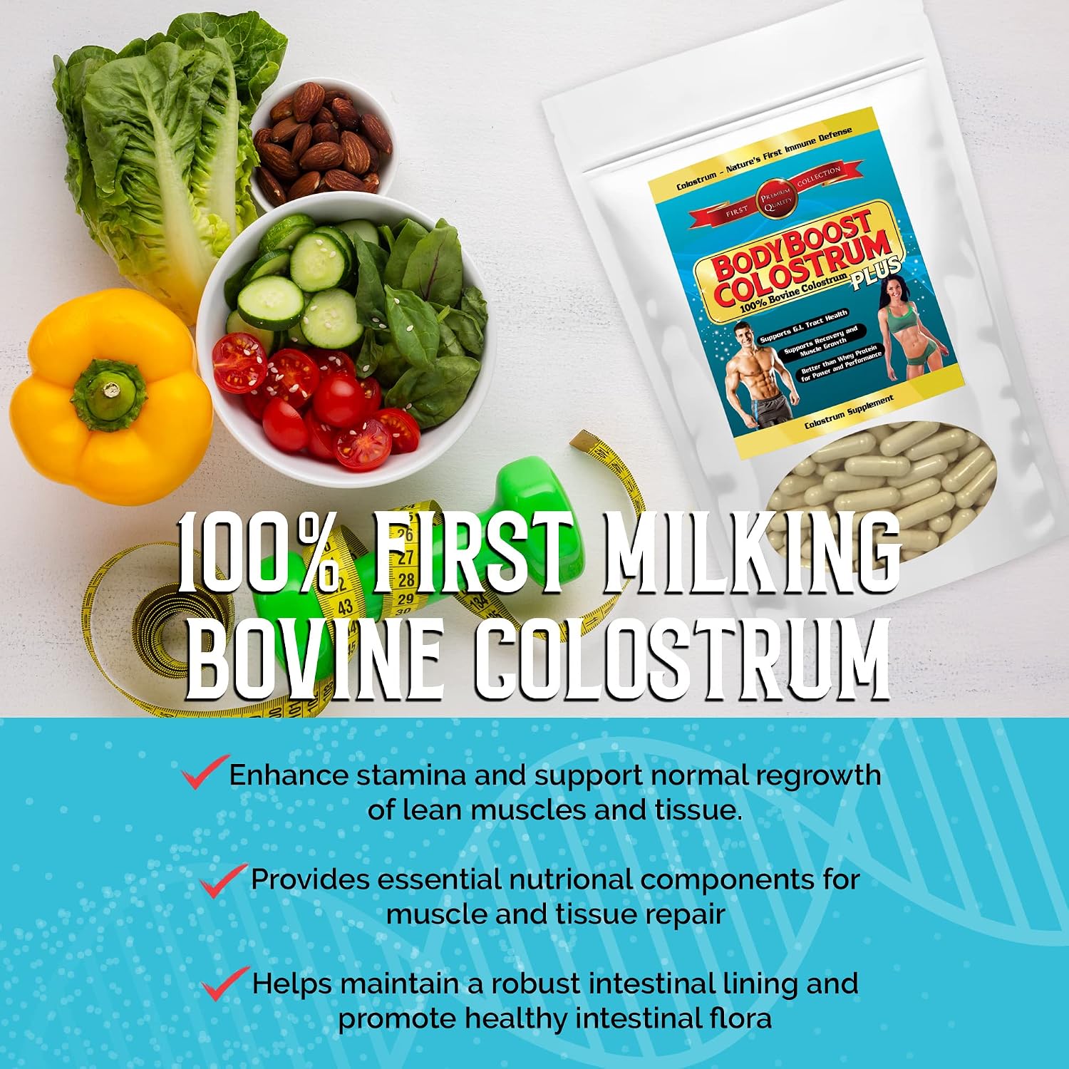 BodyBoost Calostro Bovino en Cápsulas, 450 Cápsulas