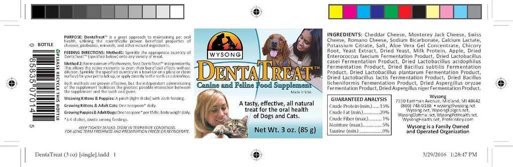 Wysong Dentatreat - Suplemento Alimenticio para la Salud Bucal de Perros y Gatos - 85 g (3 oz)