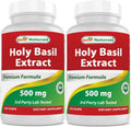 Best Naturals Extracto de Holy Basil 500 mg, 120 Cápsulas Vegetales (Pack de 2)