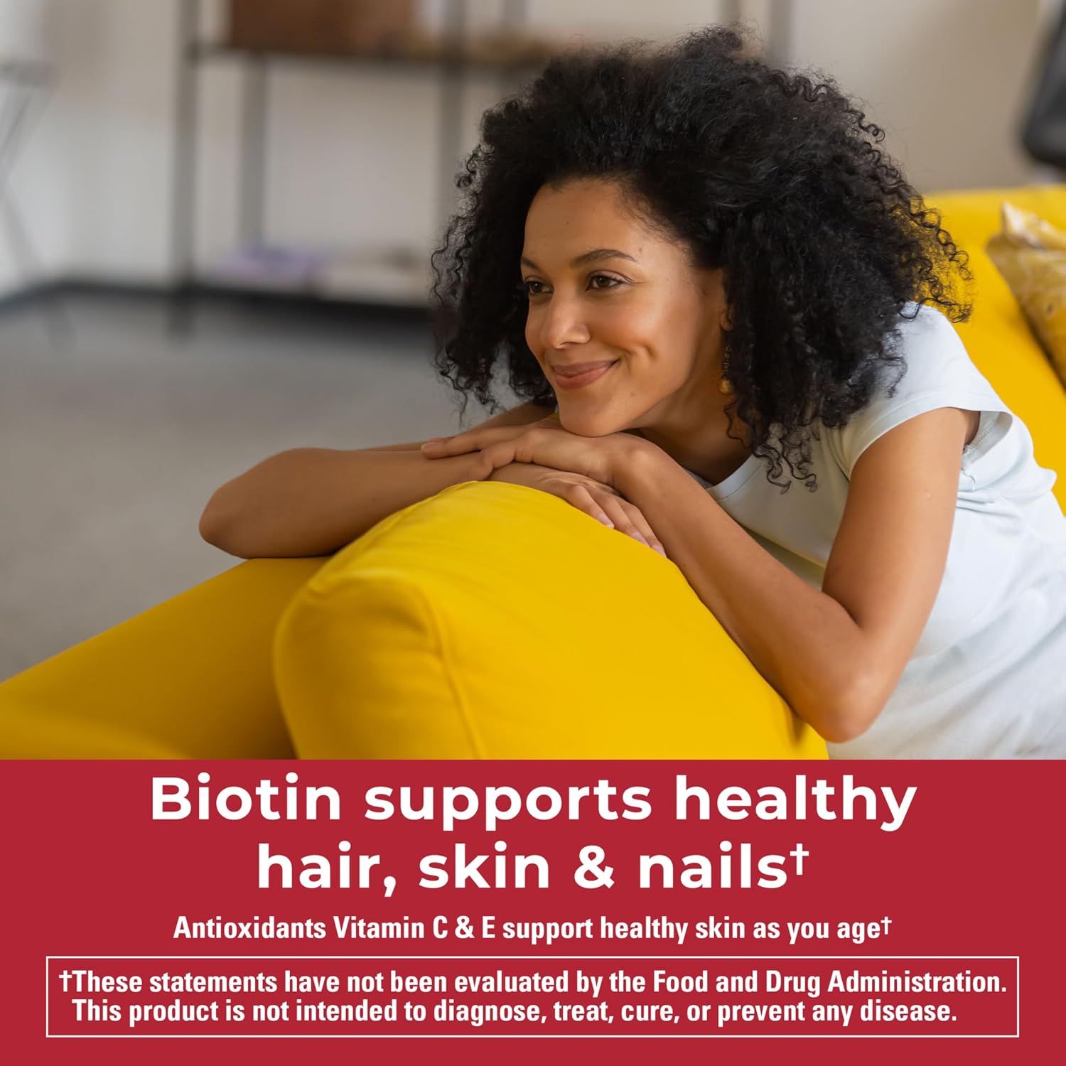 Nature Made Gominolas Sin Azúcar para Cabello, Piel y Uñas, Biotina 2500 mcg, 120 Gominolas, 60 Días