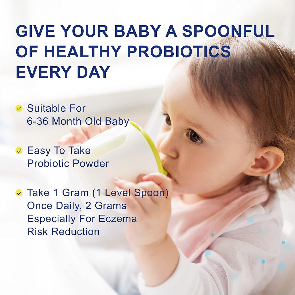 Life-Space Probiótico en Polvo para Bebés de 0 a 36 meses, 60g, 7.5 mil millones de UFC, Cepas Múltiples, Sin Refrigeración