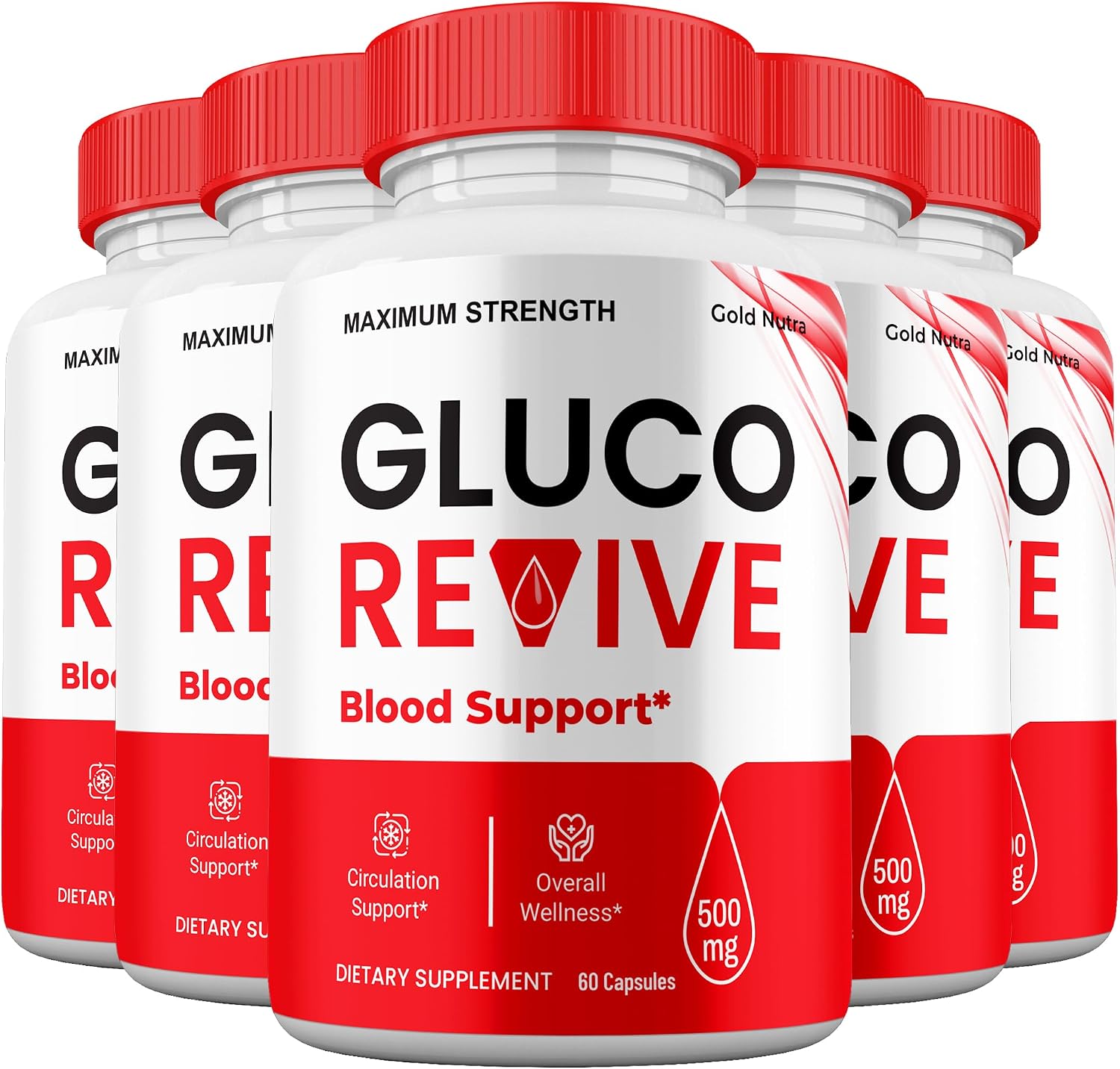 GlucoRevive Cápsulas - Pack de 5 (300 Cápsulas)