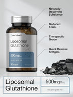 Horbäach Glutatión Liposomal 500mg | 90 Cápsulas Blandas | Forma Reducida | Sin Gluten y No Transgénico