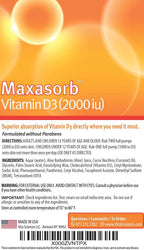 Vita Sciences Maxasorb Vitamin D3 Cream 2000 IU – Topical, Fast Absorption, 1.7 oz