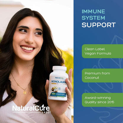 Natural Cure Labs Premium Monolaurin – 600mg, 100 Cápsulas – Image 4