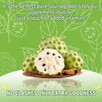Gominolas de Graviola (Soursop) con Vitamina C y Zinc - 60 Gominolas Sin Azúcar, Veganas y Sin Gluten