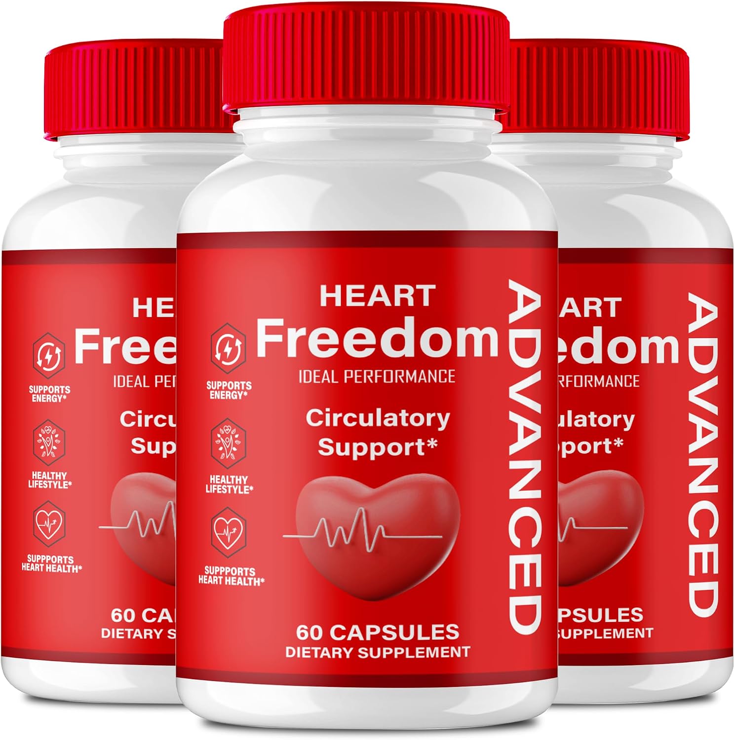 Heart Freedom Capsules - Suplemento para Circulación y Energía (3 Pack)