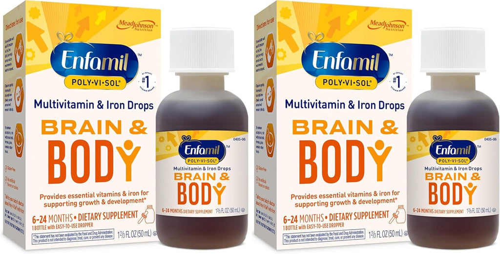 Enfamil Poly-Vi-Sol con Hierro Gotas Multivitamínicas Líquidas, 50 mL (Pack de 3)