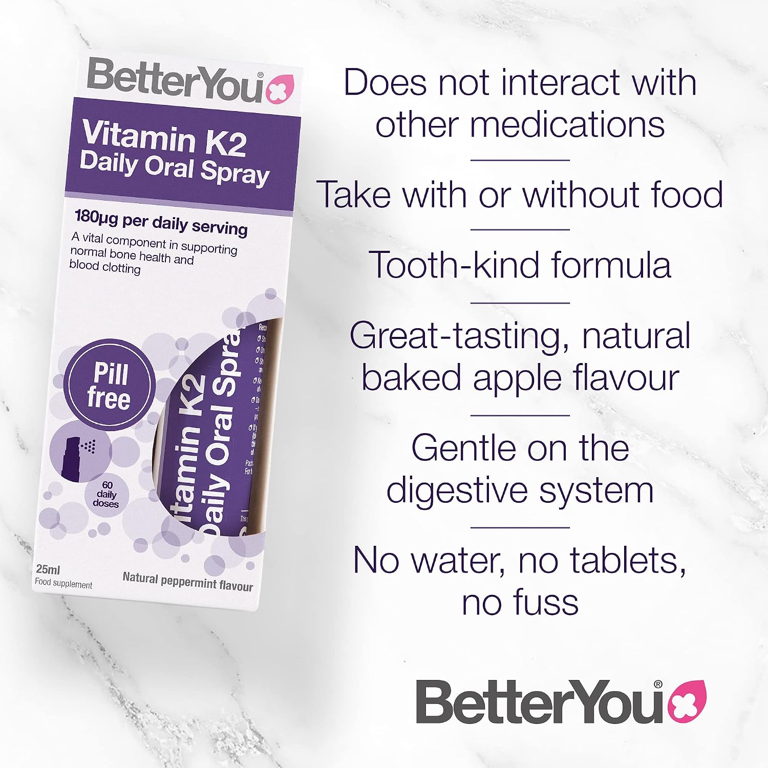 BetterYou Vitamin K2 Daily Oral Spray 25ml