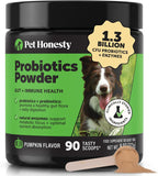 Probióticos para Perros con Prebióticos y Enzimas Digestivas - 6 Mil Millones de UFC - Sabor Pato - 90 Comprimidos Masticables - Pet Honesty