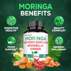 Satoomi 9in1 Cápsulas de Moringa - Complejo de 9 Ingredientes Naturales (60 Cápsulas)