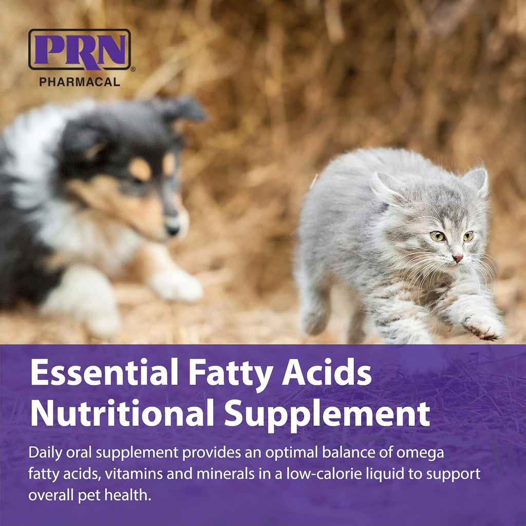 PRN Pharmacal Optima 365 - Suplemento nutricional de ácidos grasos esenciales para perros y gatos - con Omega-3, Omega-6, Omega-9 y vitaminas - Apoya la salud de la piel y el pelaje - 3.785 L