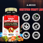 Mecisco NAD+ Suplemento con Nicotinamida Ribósido, Quercetina, Resveratrol, Cúrcuma, Rhodiola Rosea y Astrágalo - 60 Cápsulas