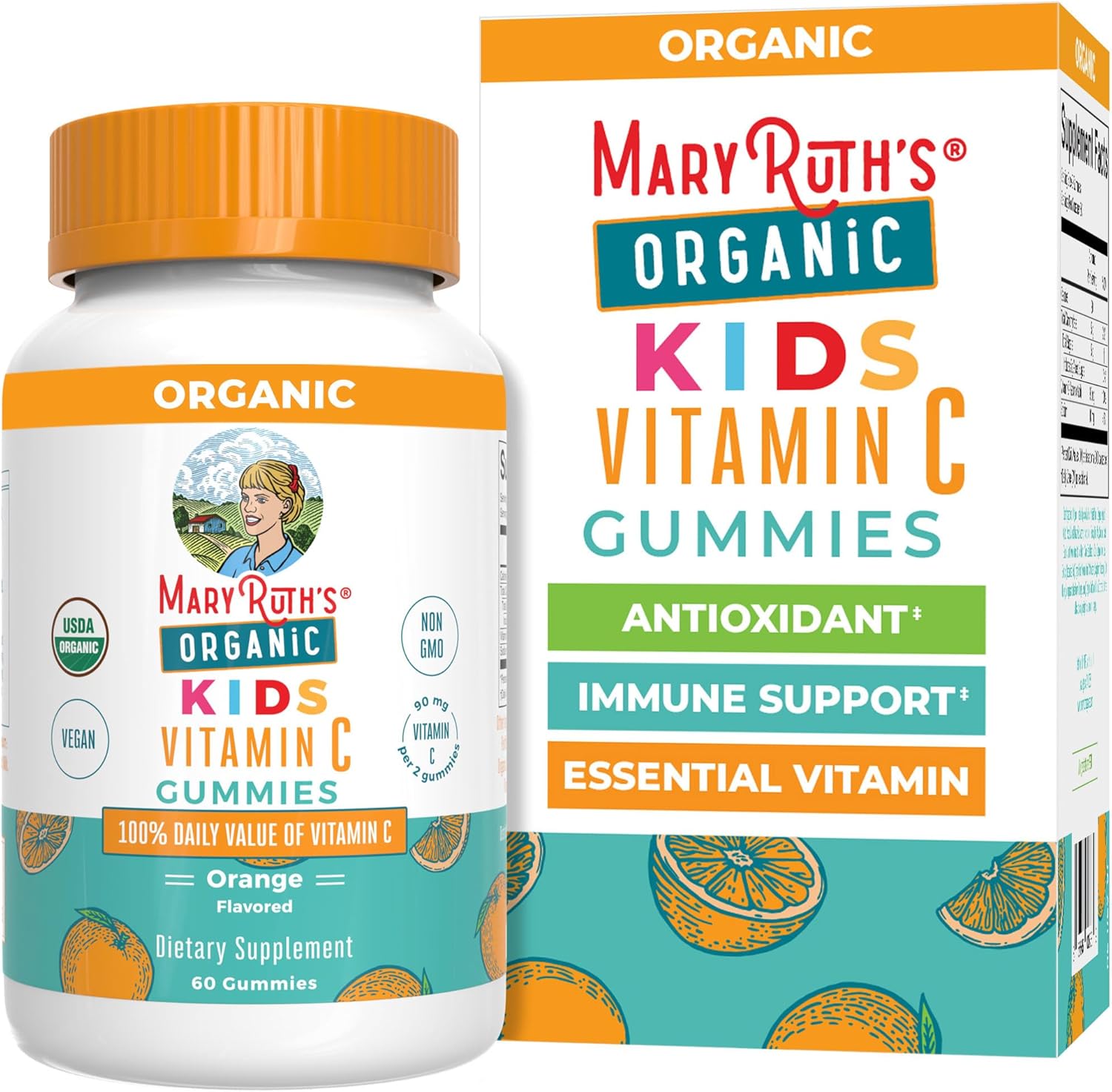 MaryRuth's Gominolas de Vitamina C para Niños - Orgánicas, Veganas, 60 Gominolas