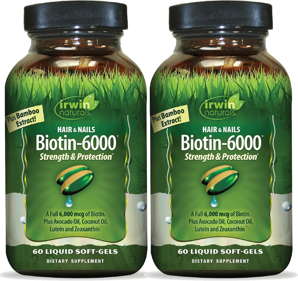 Irwin Naturals Biotin-6000 - 60 Softgels Líquidos