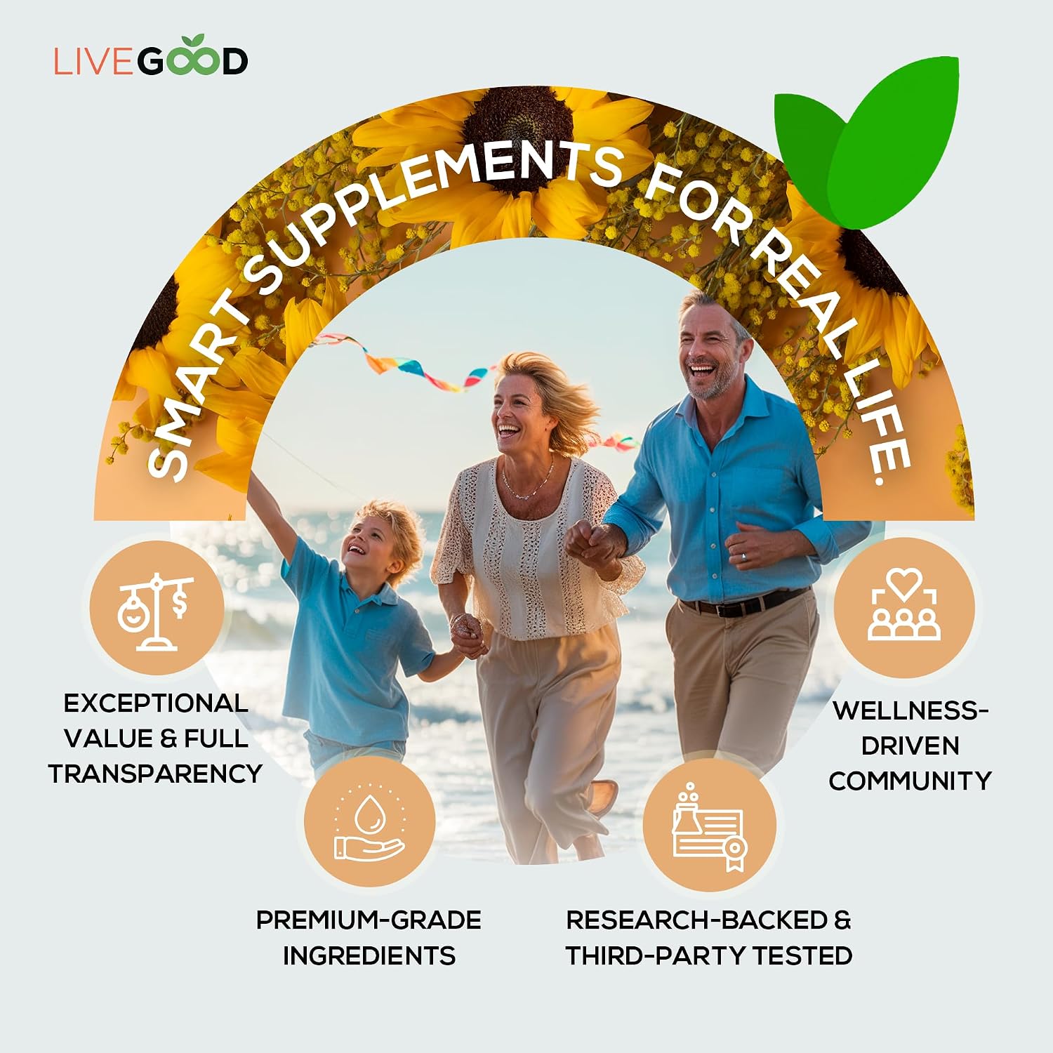 LIVEGOOD Vitamina D3 y K2 Orgánica 2000 UI con MK-7 - Cápsulas Veganas (60 uds)