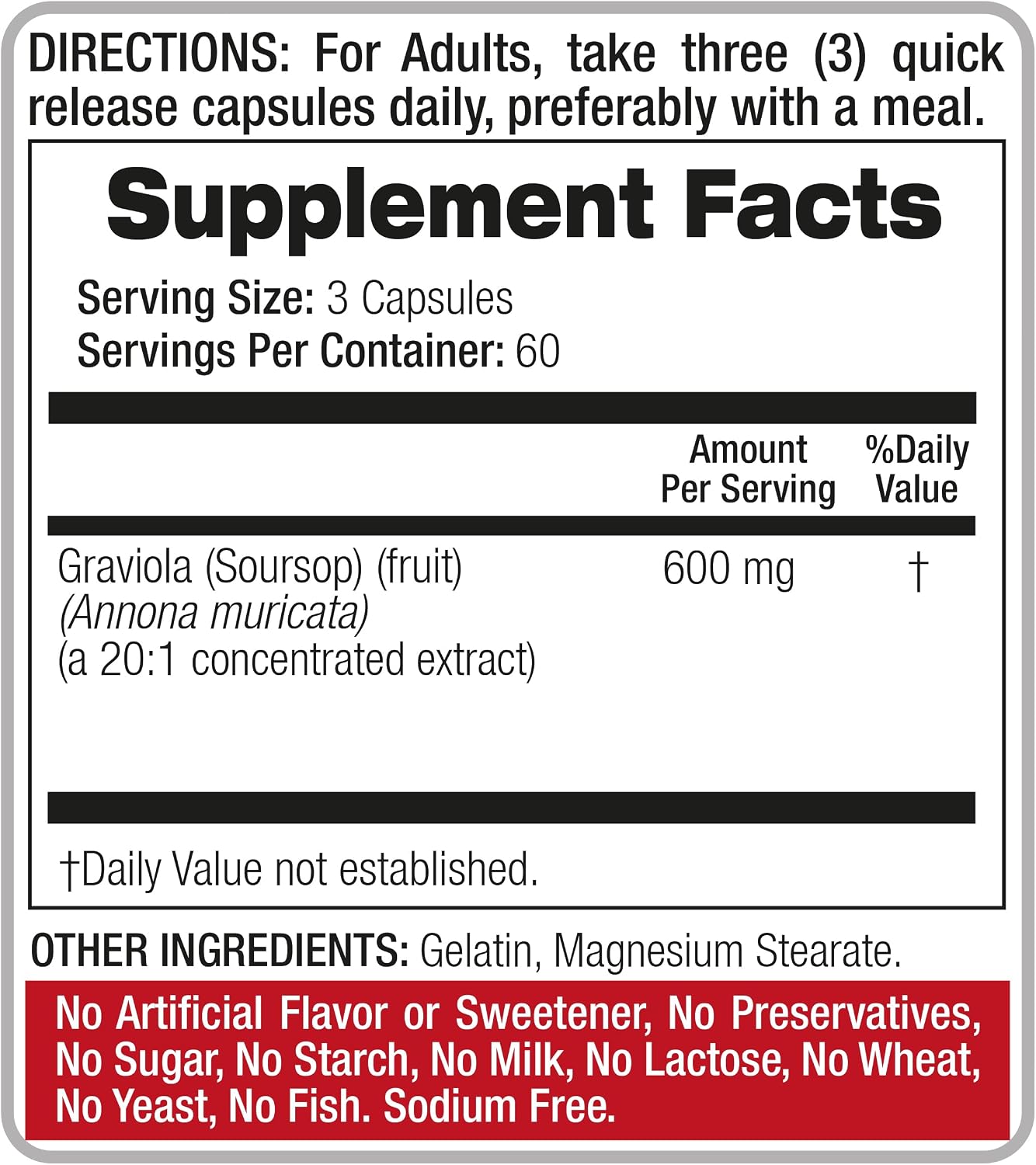 FITO MEDIC'S Lab | Soursop Supplement | Graviola | 180 Cápsulas