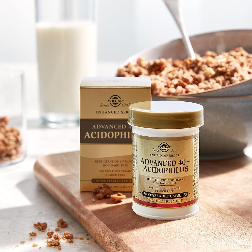 Solgar Advanced 40+ Acidophilus, 60 Cápsulas Vegetales