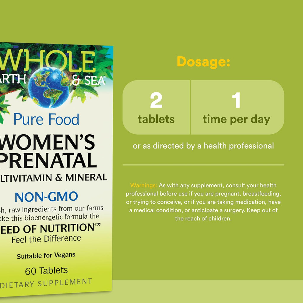 Natural Factors Whole Earth & Sea Women's Prenatal – 60 Comprimidos (30 Dosis)