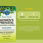 Natural Factors Whole Earth & Sea Women's Prenatal – 60 Comprimidos (30 Dosis)