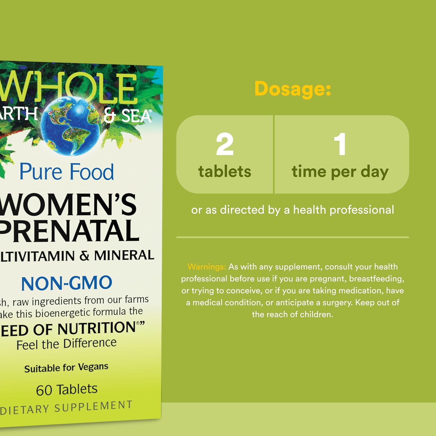 Natural Factors Whole Earth & Sea Women's Prenatal – 60 Comprimidos (30 Dosis)