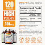 biophix Vitamina K2 MK-7 300mcg - 120 Cápsulas Veganas