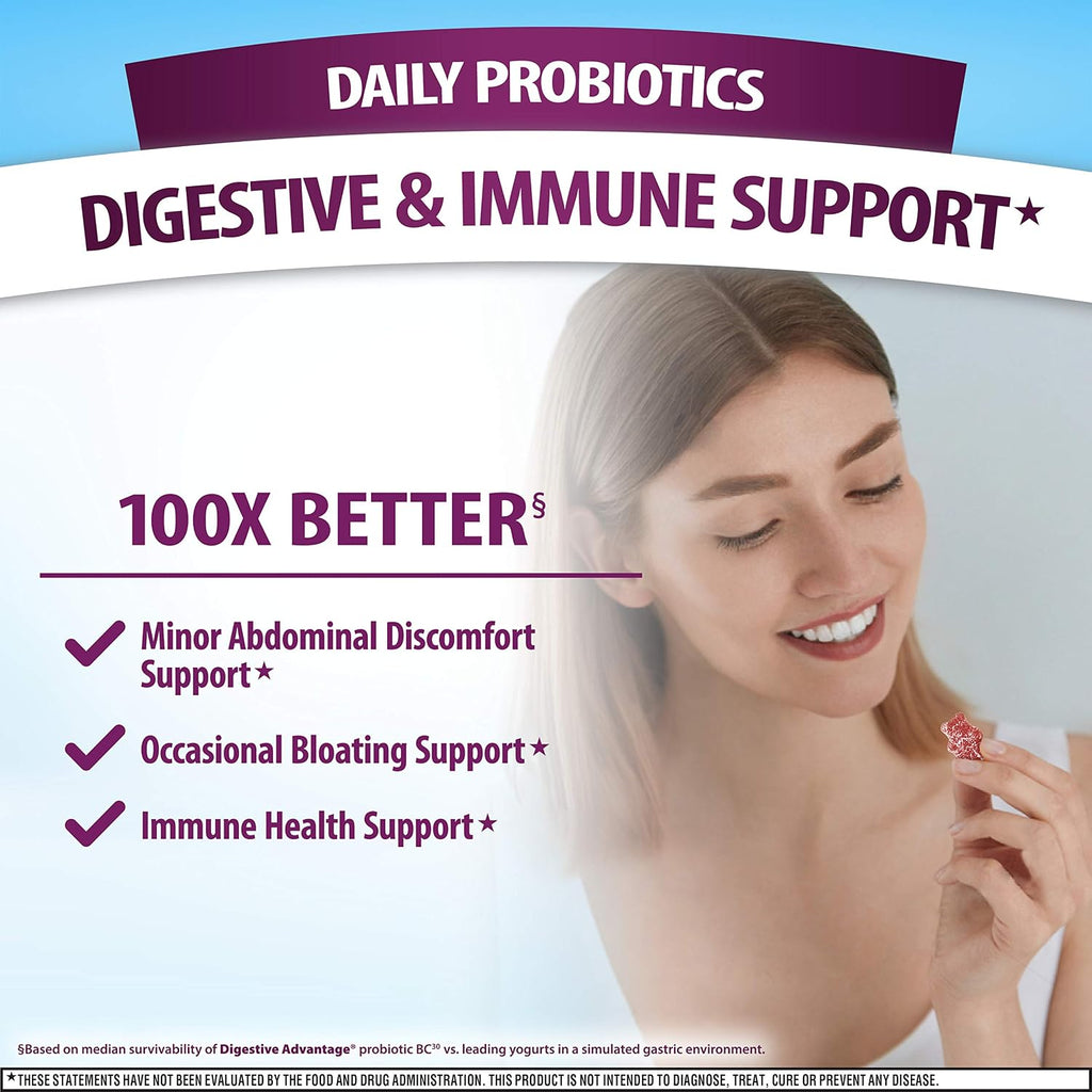 Digestive Advantage Gominolas Probióticas para Salud Digestiva, 90 unidades