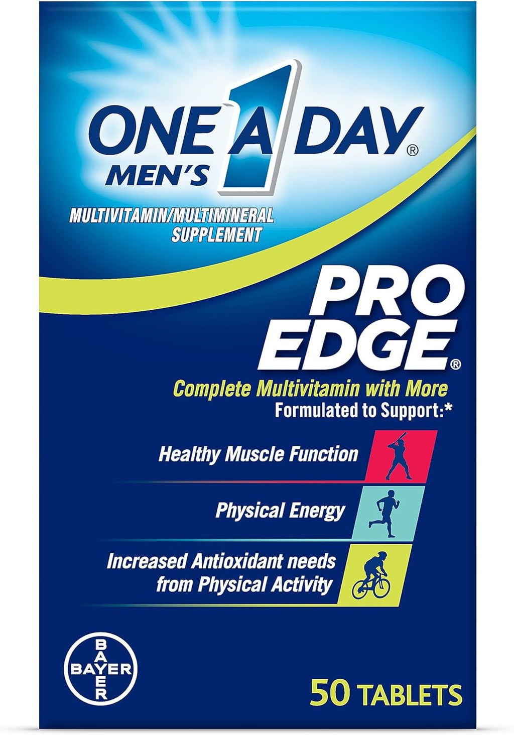 One A Day Men's Pro Edge Multivitamínico, 50 Comprimidos