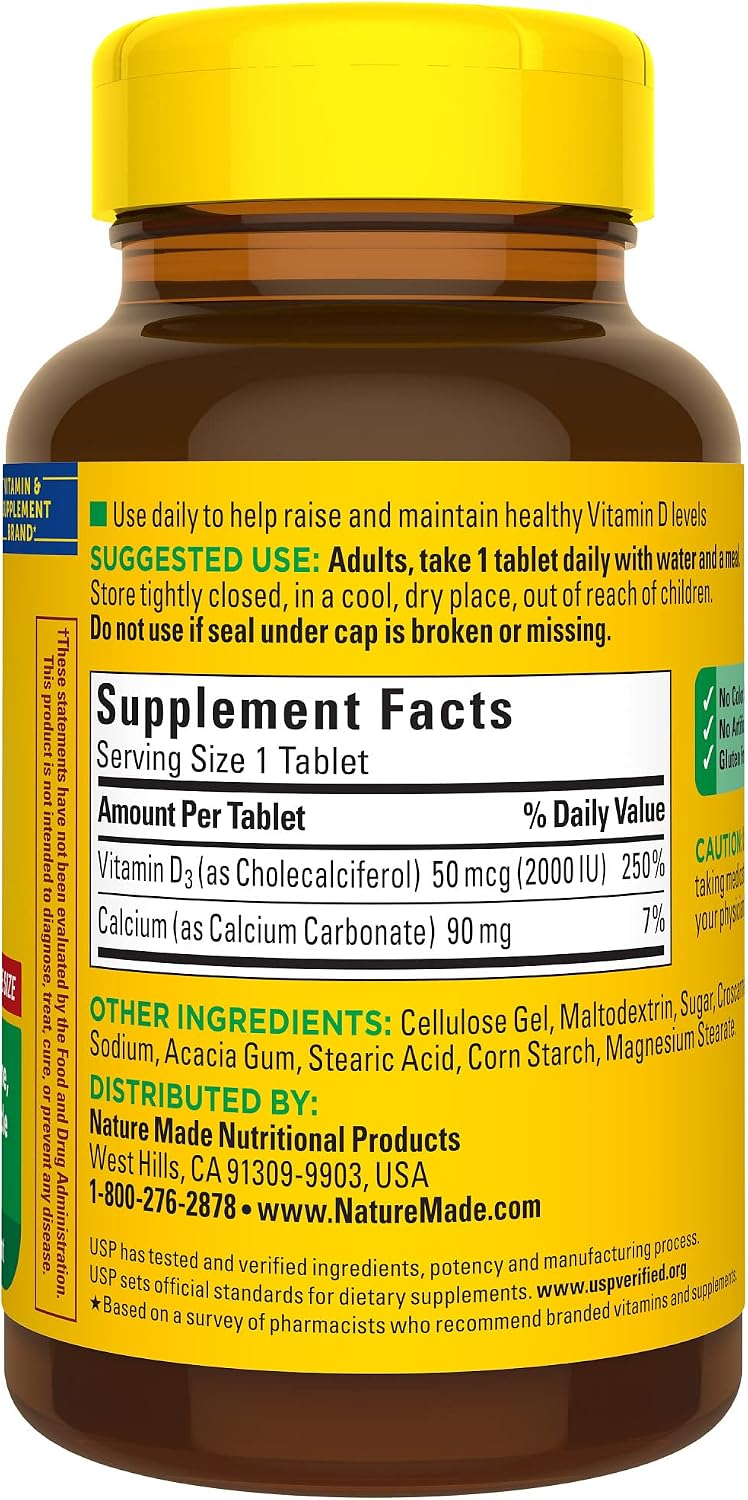 Vitamina D3 2000 UI - 220 comprimidos - Nm