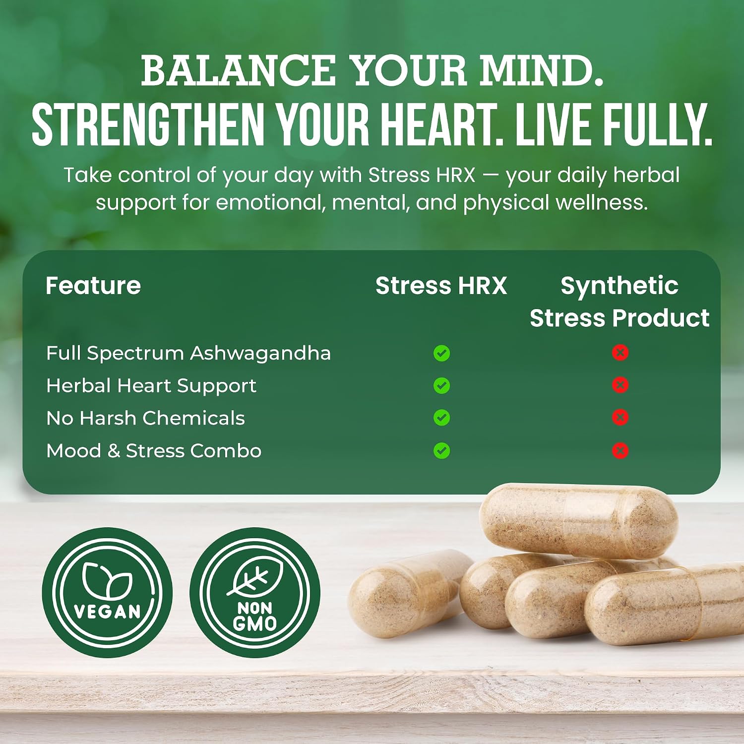 Stress Hrx, Ashwagandha Capsule, Destination Herbal Stress Relief - 60 Capsules