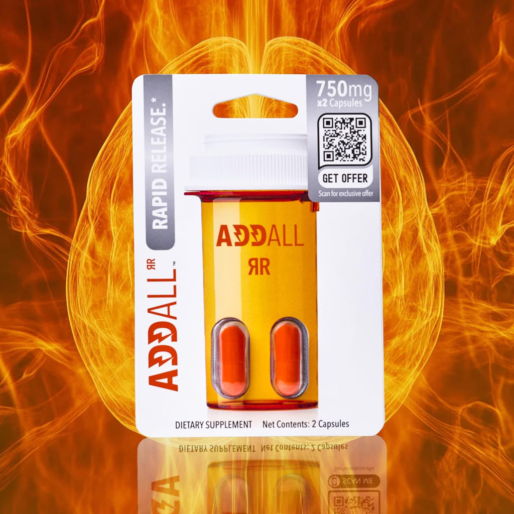 Addall Rapid Release (5 Paquetes) – Suplemento Nootrópico de Liberación Rápida, 10 Cápsulas