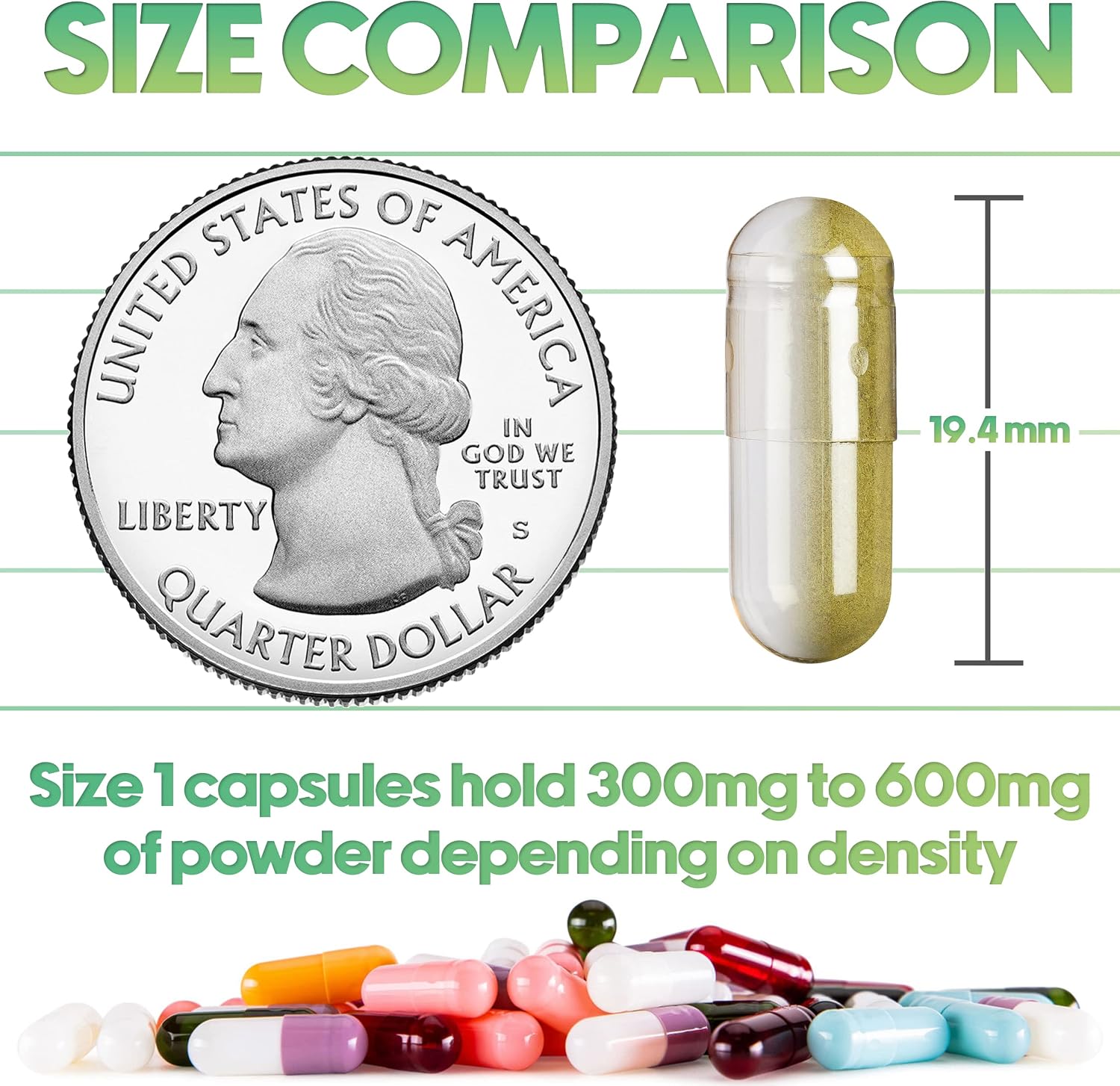 XPRS Nutra Cápsulas Vacías Tamaño 1 - 100 uds. de Gelatina Bovina para Suplementos Caseros