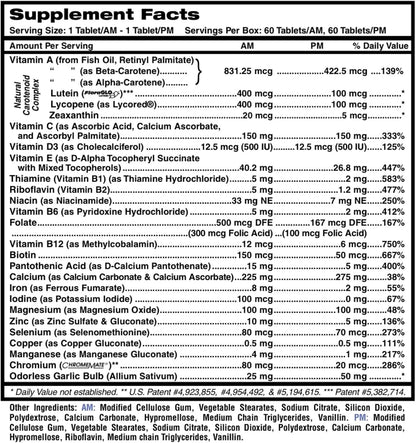 MDR Fitness Tabs Multivitamínico AM/PM para – Recuperación y reparación nocturna: La tableta PM contiene – Image 2
