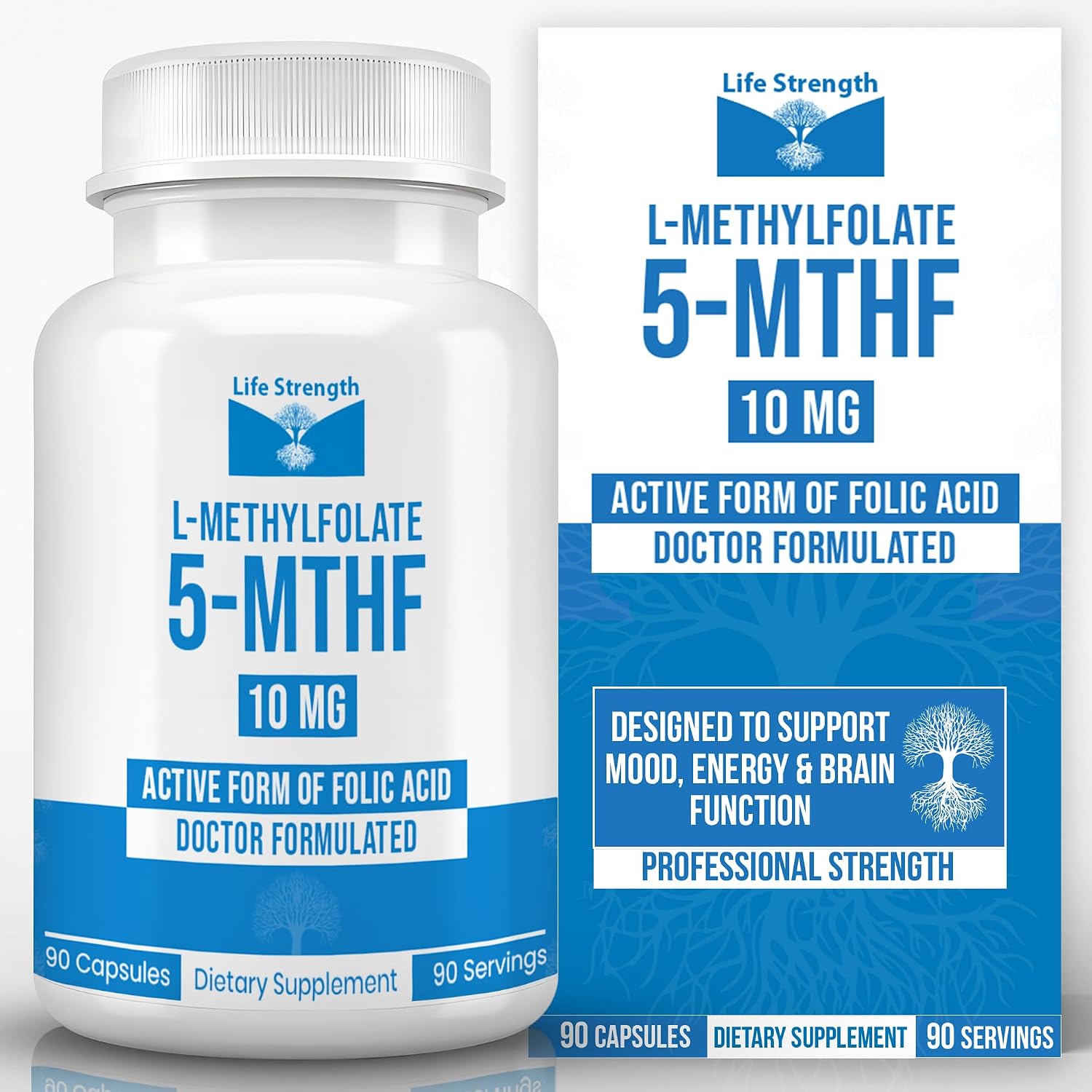 L-Methylfolate 15 mg | 90 Cápsulas | Metilfolato Activo 5-MTHF