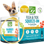 Only Natural Pet Kit de Bienestar 3 en 1 para Perros Pequeños – Incluye Squeeze-On, Barrier Bites y Collar Protector
