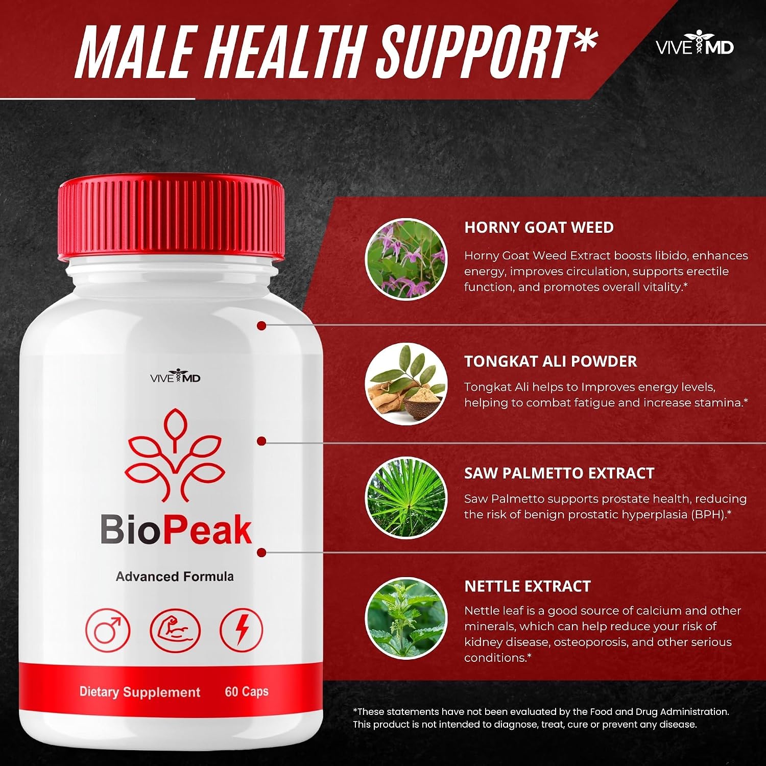 VIVE MD BioPeak Cápsulas - Complemento Alimenticio (2 Pack)