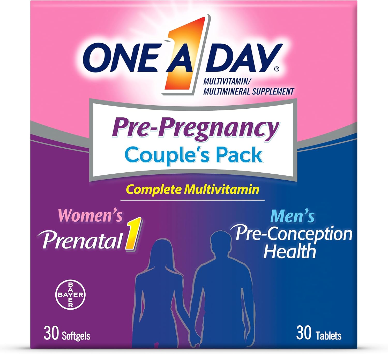 One A Day Pack Pre-Conception for Him and Her - 30+30 Capsules