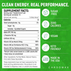 CardoMax Max Clarity - Suplemento Nootrópico Líquido con Alpha GPC, L-Teanina y Cafeína - 15 Stick Packs - Sabor a Bayas Mixtas