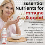 Complete Liquid Multivitamin – Mezcla de Alta Absorción de Vitaminas, Minerales, Aminoácidos, Probióticos y Superalimentos para el Sistema Inmunitario, Energía, Salud Articular y Más. Sin Azúcar Añadido – 30 Porciones