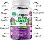 EasyPeasyGreens Daily Veggie Gummies para Niños - 60 Gominolas de Verduras Veganas